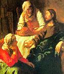 Jesus teaching Mary and Martha